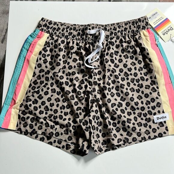 Duvin Design Men’s Cheetah Disco Swim Short - Picture 2 of 10